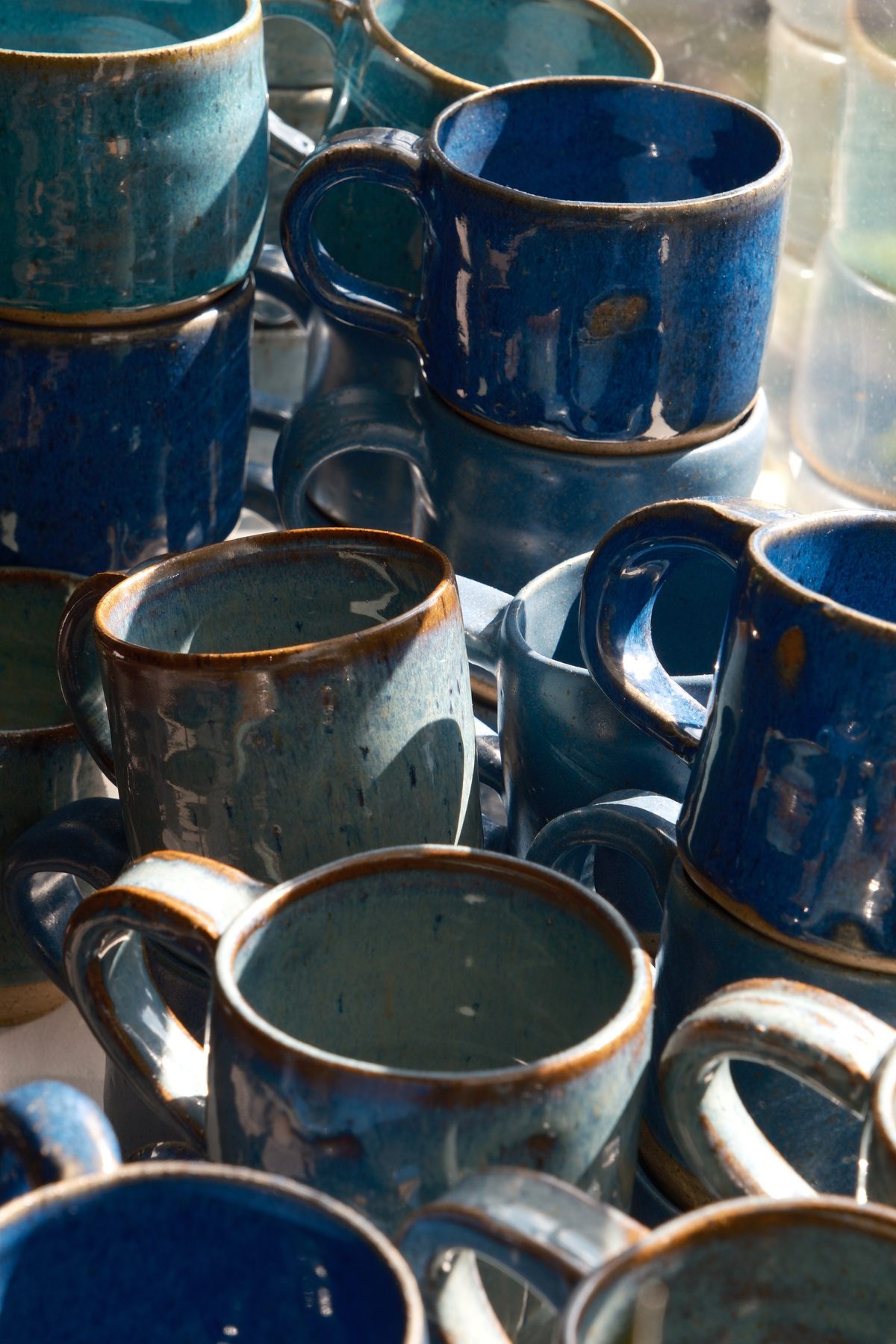 A group of one-off oddity mugs